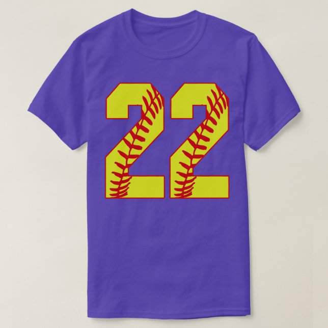 Fastpitch Softball Number 22 22 Softball Jersey U T Shirt (Design framsida)