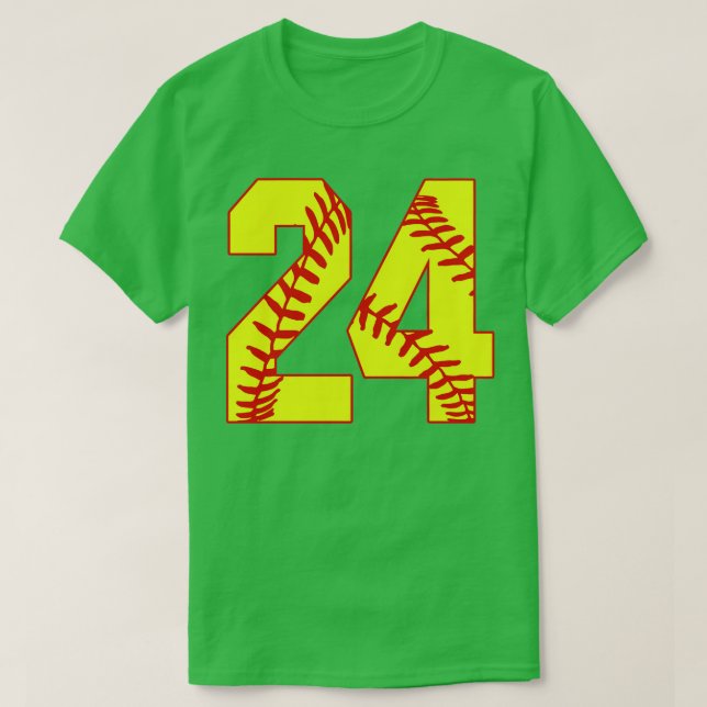 Fastpitch Softball Number 24 24 Softball Jersey U T Shirt (Design framsida)