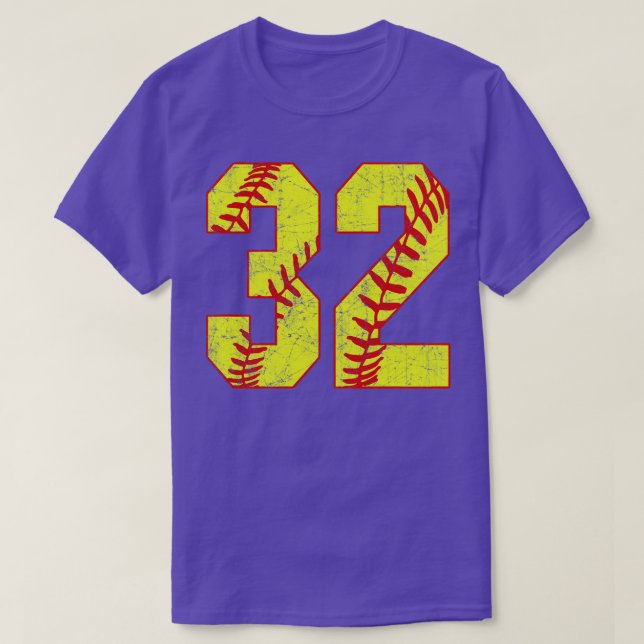 Fastpitch Softball Number 32 32 Softball Jersey U T Shirt (Design framsida)