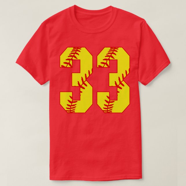 Fastpitch Softball Number 33 33 Softball Jersey U T Shirt (Design framsida)