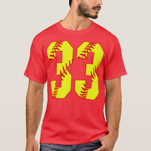 Fastpitch Softball Number 33 33 Softball Jersey U T Shirt