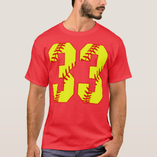 Fastpitch Softball Number 33 33 Softball Shirt Jer T Shirt