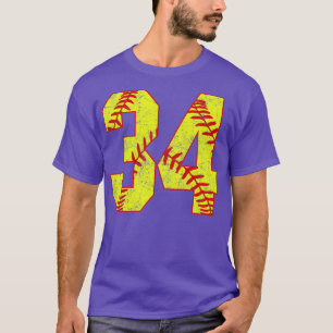 Fastpitch Softball Number 34 34 Softball Jersey U T Shirt