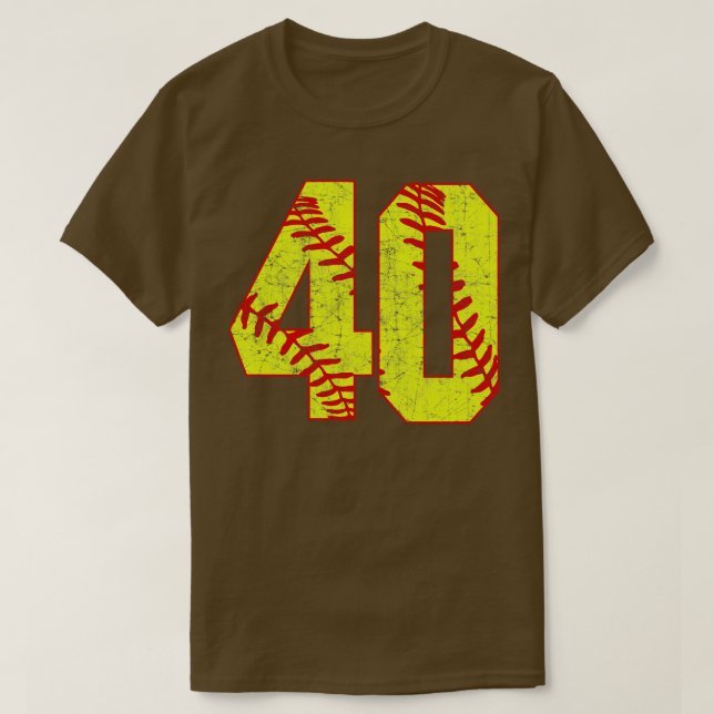 Fastpitch Softball Number 40 40 Softball Jersey U T Shirt (Design framsida)