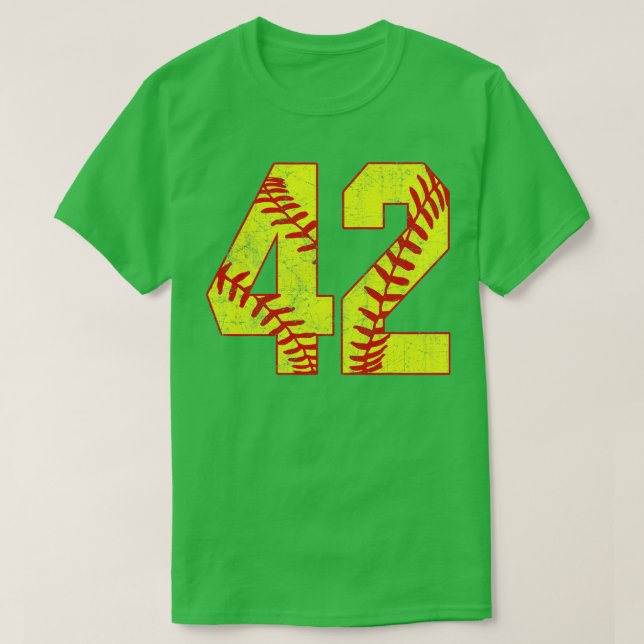 Fastpitch Softball Number 42 42 Softball Jersey U T Shirt (Design framsida)