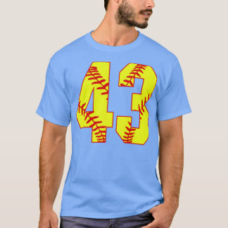 Fastpitch Softball Number 43 43 Softball Jersey U T Shirt