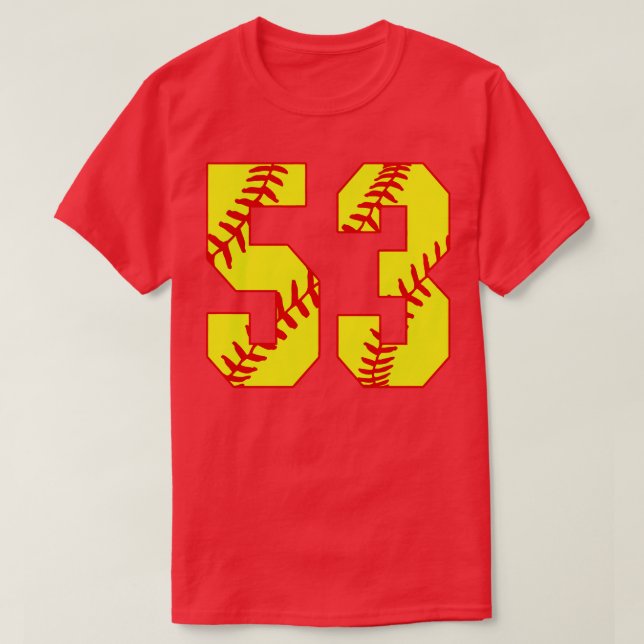 Fastpitch Softball Number 53 53 Softball Jersey U T Shirt (Design framsida)