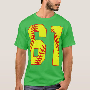 Fastpitch Softball Number 61 61 Softball Jersey U T Shirt
