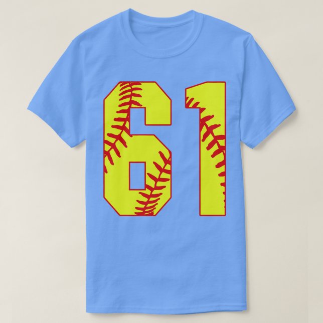 Fastpitch Softball Number 61 61 Softball Shirt Jer T (Design framsida)
