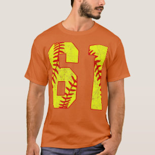 Fastpitch Softball Number 61 61 Softball Shirt Jer T