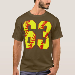Fastpitch Softball Number 63 63 Softball Jersey U T Shirt