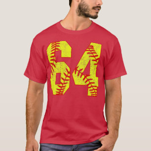 Fastpitch Softball Number 64 64 Softball Jersey U T Shirt