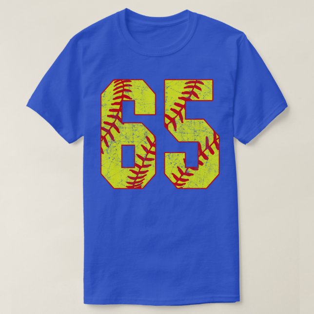 Fastpitch Softball Number 65 65 Softball Shirt Jer T (Design framsida)