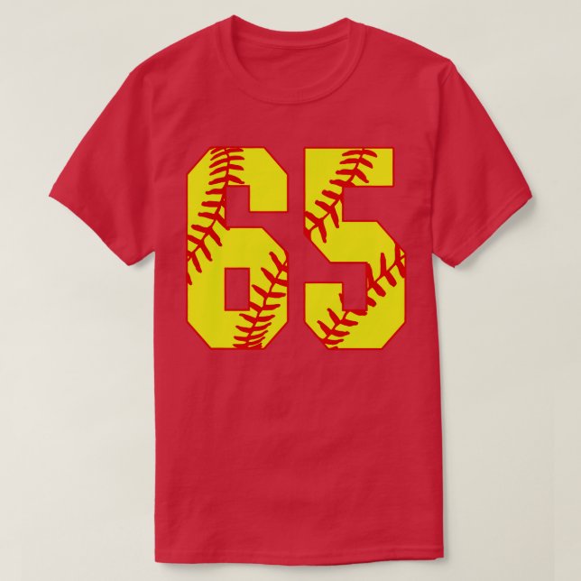 Fastpitch Softball Number 65 65 Softball Shirt Jer T (Design framsida)