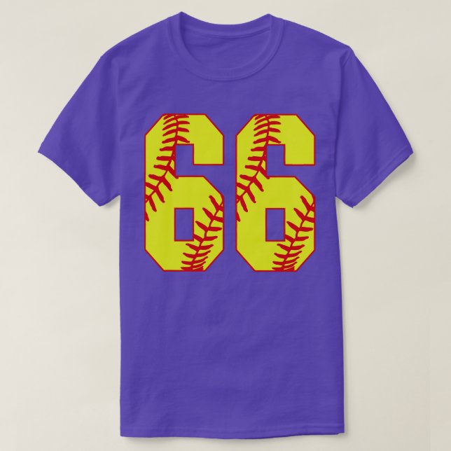 Fastpitch Softball Number 66 66 Softball Shirt Jer T (Design framsida)
