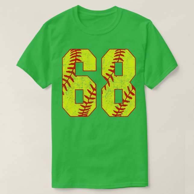 Fastpitch Softball Number 68 68 Softball Shirt Jer T (Design framsida)