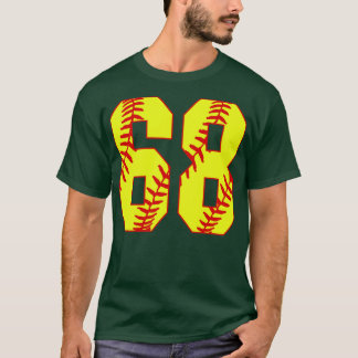 Fastpitch Softball Number 68 68 Softball Shirt Jer T