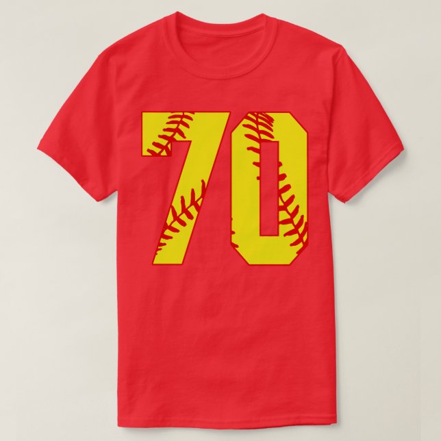 Fastpitch Softball Number 70 70 Softball Jersey U T Shirt (Design framsida)