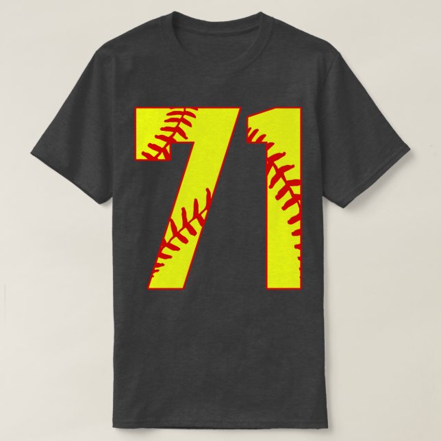 Fastpitch Softball Number 71 71 Softball Jersey U T Shirt (Design framsida)