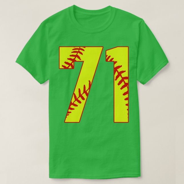 Fastpitch Softball Number 71 71 Softball Jersey U T Shirt (Design framsida)