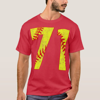 Fastpitch Softball Number 71 71 Softball Shirt Jer T Shirt