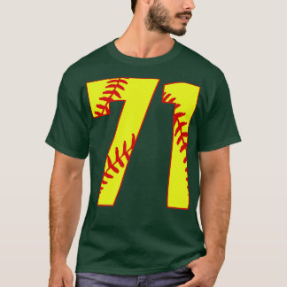 Fastpitch Softball Number 71 71 Softball Shirt Jer T Shirt