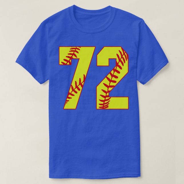 Fastpitch Softball Number 72 72 Softball Jersey U T Shirt (Design framsida)