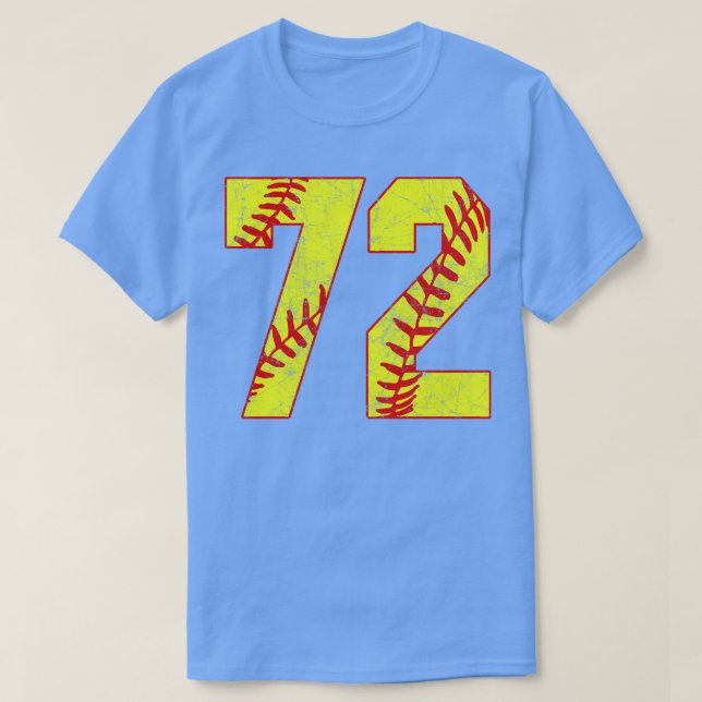 Fastpitch Softball Number 72 72 Softball Jersey U T Shirt (Design framsida)