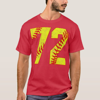 Fastpitch Softball Number 72 72 Softball Shirt Jer T Shirt