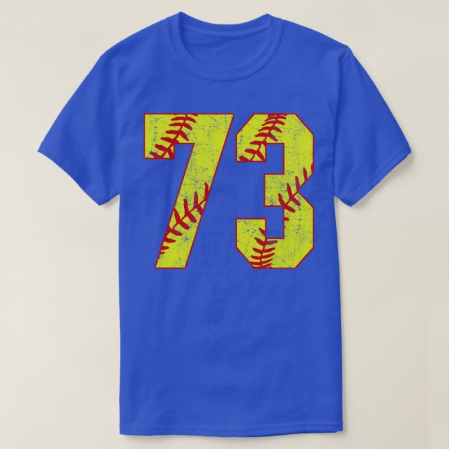 Fastpitch Softball Number 73 73 Softball Jersey U T Shirt (Design framsida)