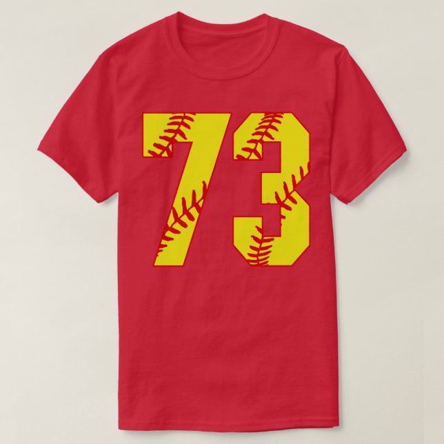 Fastpitch Softball Number 73 73 Softball Shirt Jer T (Design framsida)