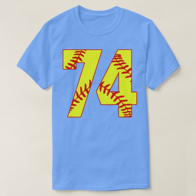 Fastpitch Softball Number 74 74 Softball Jersey U T Shirt (Design framsida)
