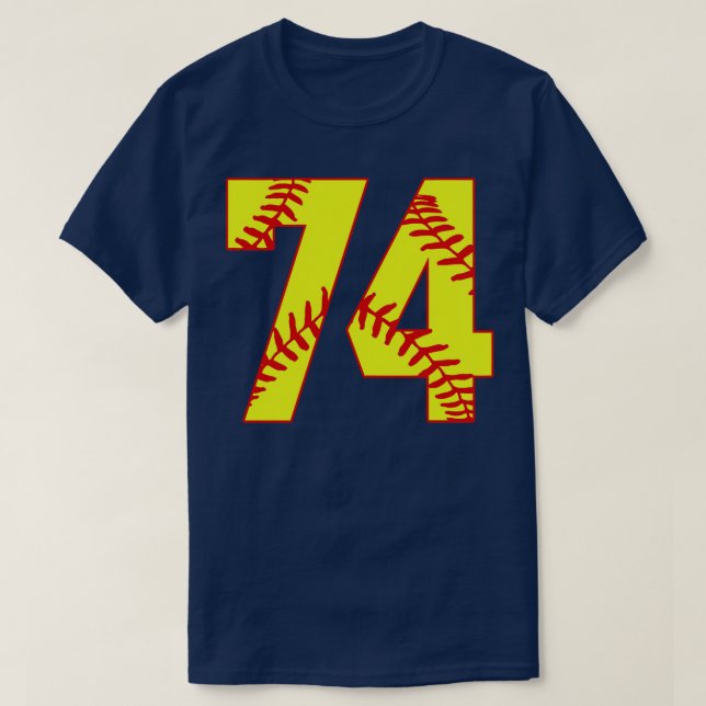 Fastpitch Softball Number 74 74 Softball Jersey U T Shirt (Design framsida)