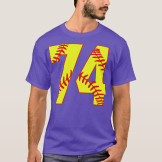 Fastpitch Softball Number 74 74 Softball Shirt Jer T Shirt