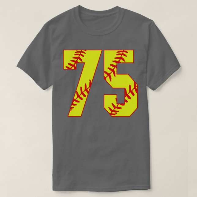 Fastpitch Softball Number 75 75 Softball Jersey U T Shirt (Design framsida)