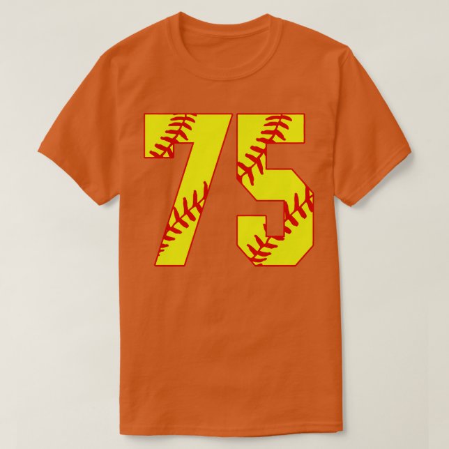 Fastpitch Softball Number 75 75 Softball Shirt Jer T (Design framsida)