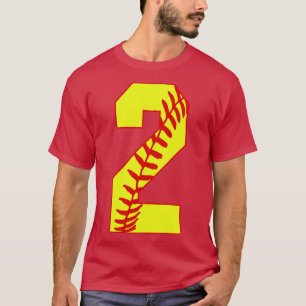 Fastpitch Softball nummer 2 2 Softball Jersey Uni T Shirt