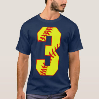 Fastpitch Softball nummer 3 3 Softball Jersey Uni T Shirt