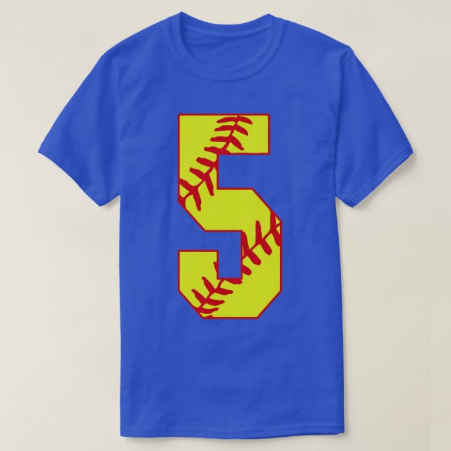 Fastpitch Softball nummer 5 5 Softball Jersey Uni T Shirt (Design framsida)