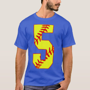 Fastpitch Softball nummer 5 5 Softball Jersey Uni T Shirt