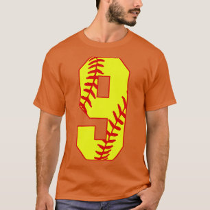 Fastpitch Softball nummer 9 9 Softball Jersey Uni T Shirt