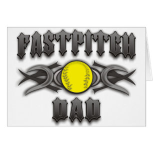 Fastpitch Softball Pappa Tribal Hälsningskort