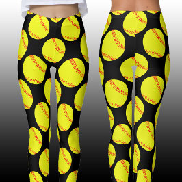 Fastpitch Softball Player Anpassningsbar Färg Cute Leggings