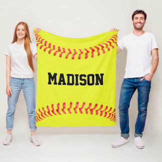 Fastpitch Softball Player/Team Namn Personlig Fleecefilt