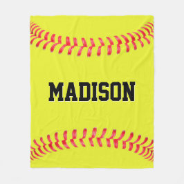 Fastpitch Softball Player/Team Namn Personlig Fleecefilt