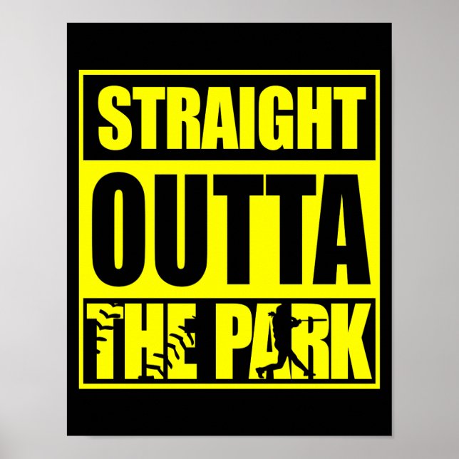 Fastpitch Softball Rak Outta Park Poster (Framsidan)