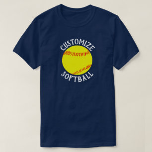 Fastpitch Softball Team, Player Namn och Number T Shirt