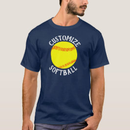 Fastpitch Softball Team, Player Namn och Number T Shirt