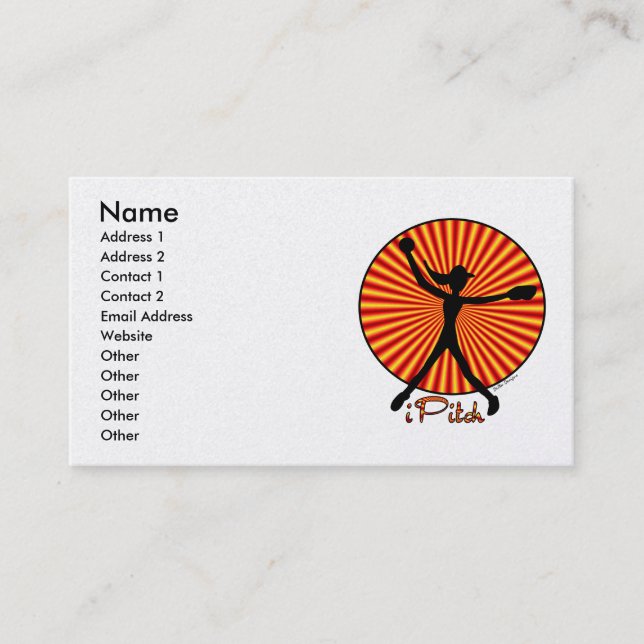 Fastpitch softballkanna kort för handel (Framsida)