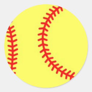 Fastpitch softballklistermärke runt klistermärke